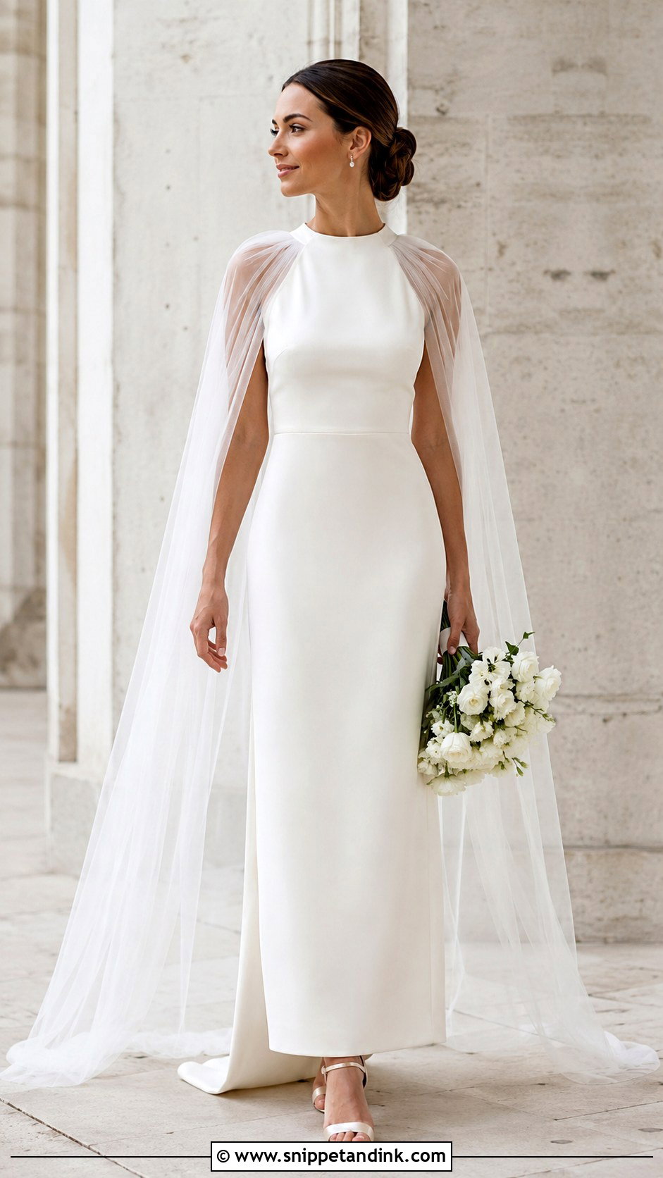 French Wedding Dress With Cape - Snippet and Ink - 30 French Wedding Dress Ideas