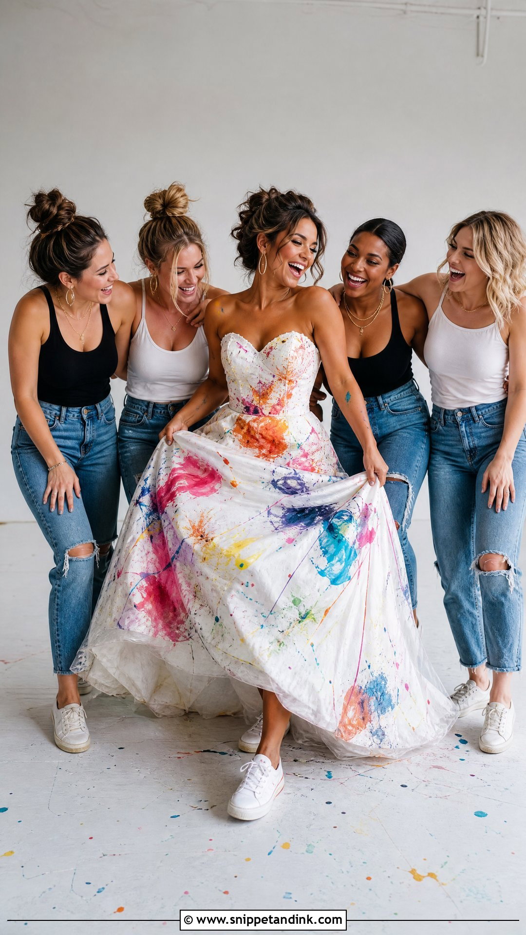 Friends Paint Party Trash the Dress Divorce Photo Shoot - Snippet and Ink - 20 Trash the Dress Photo Shoot Divorce Ideas