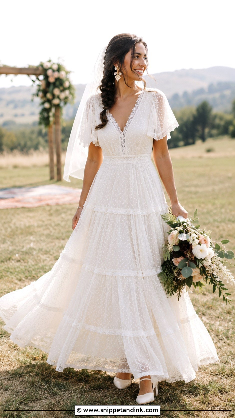 Frilly Boho Wedding Dress - Snippet and Ink - 20 Frilly Wedding Dresses