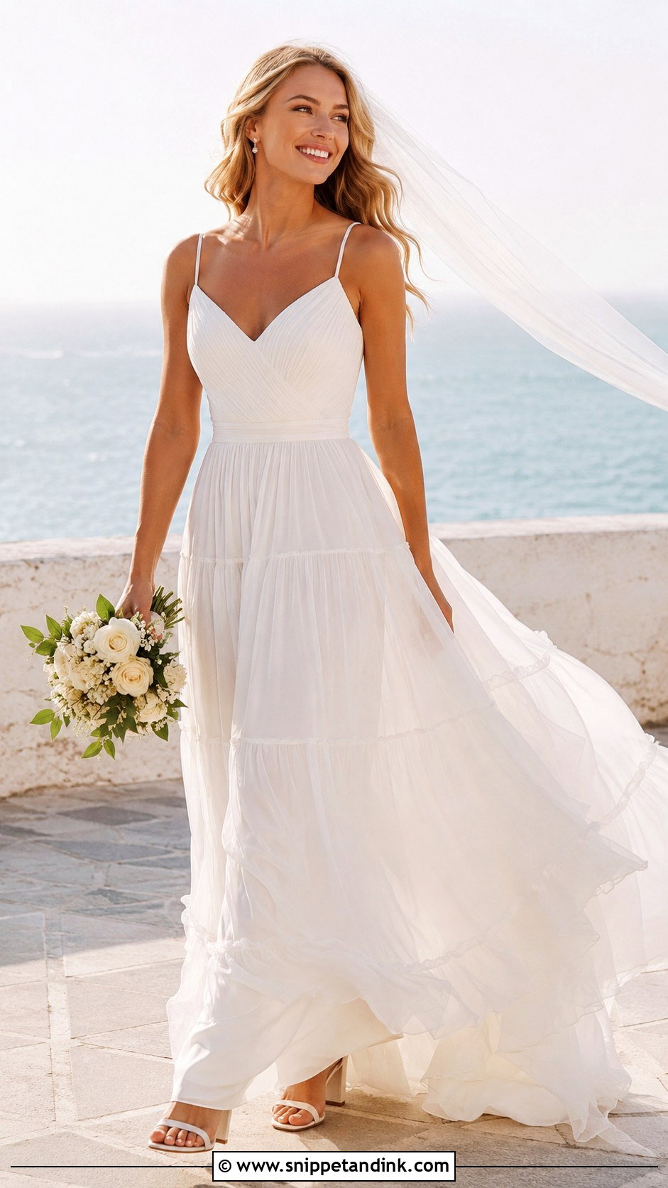 Frilly Chiffon Wedding Dress - Snippet and Ink - 20 Frilly Wedding Dresses