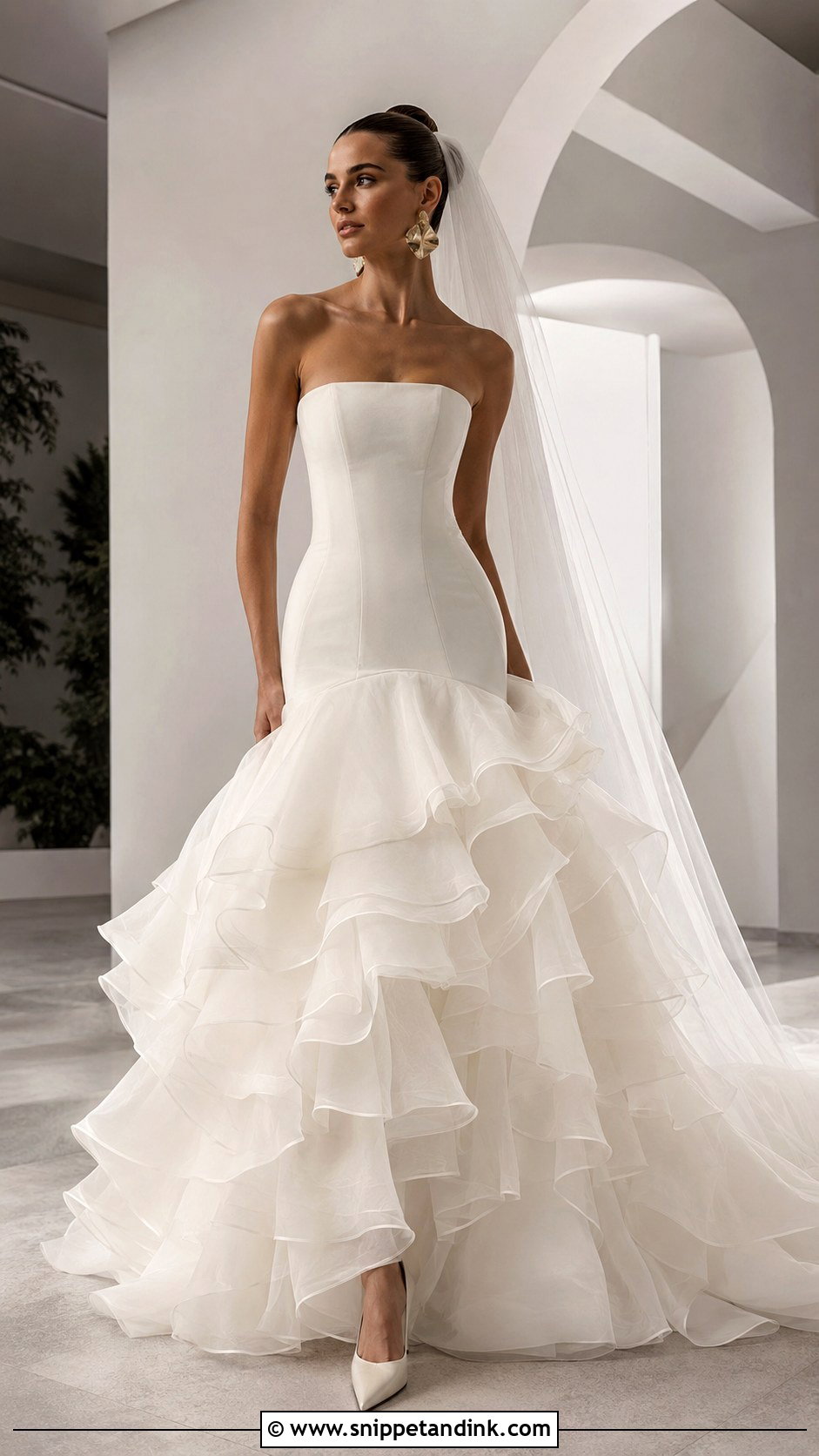 Frilly Drop Waist Wedding Dress - Snippet and Ink - 20 Frilly Wedding Dresses