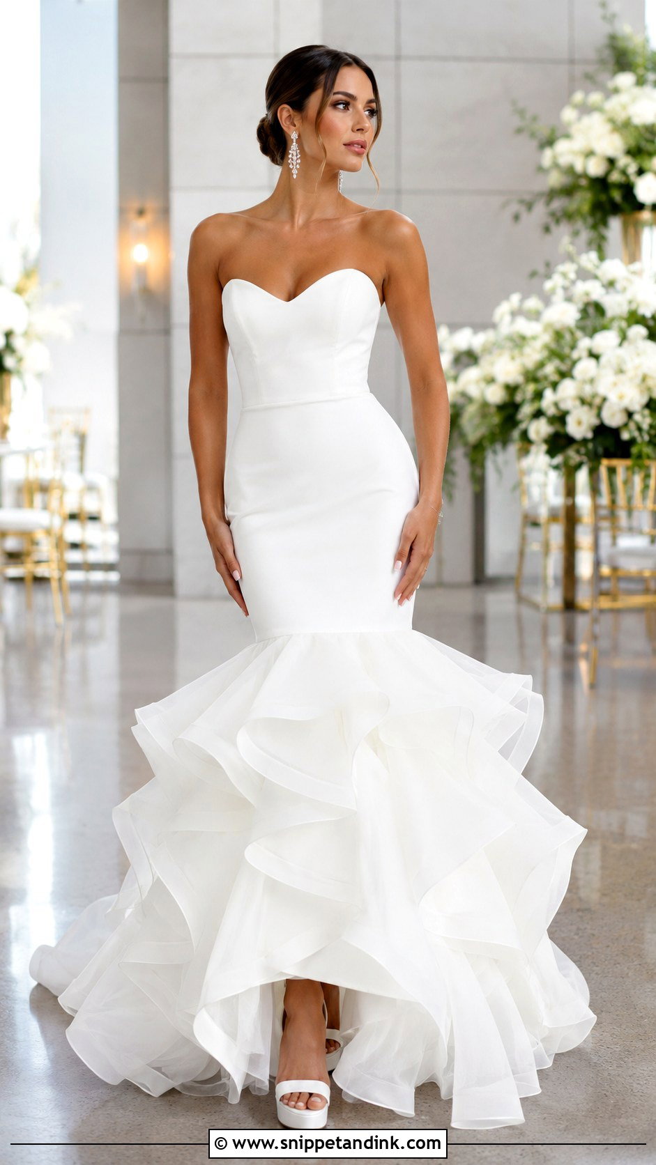 Frilly Mermaid Wedding Dress - Snippet and Ink - 20 Frilly Wedding Dresses