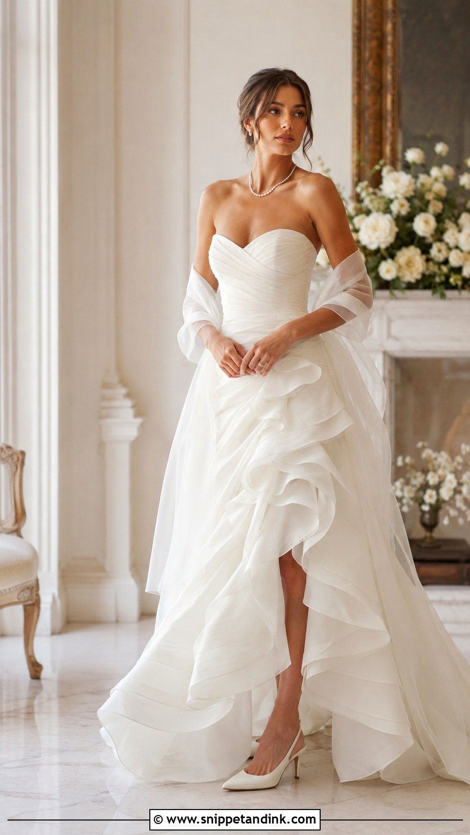 Frilly Strapless Wedding Dress - Snippet and Ink - 20 Frilly Wedding Dresses