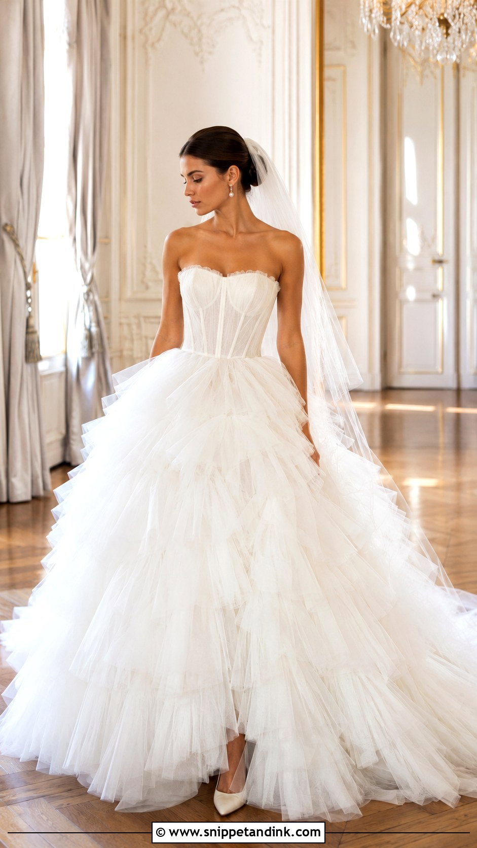 Frilly Tulle Ball Gown Wedding Dress - Snippet and Ink - 20 Frilly Wedding Dresses