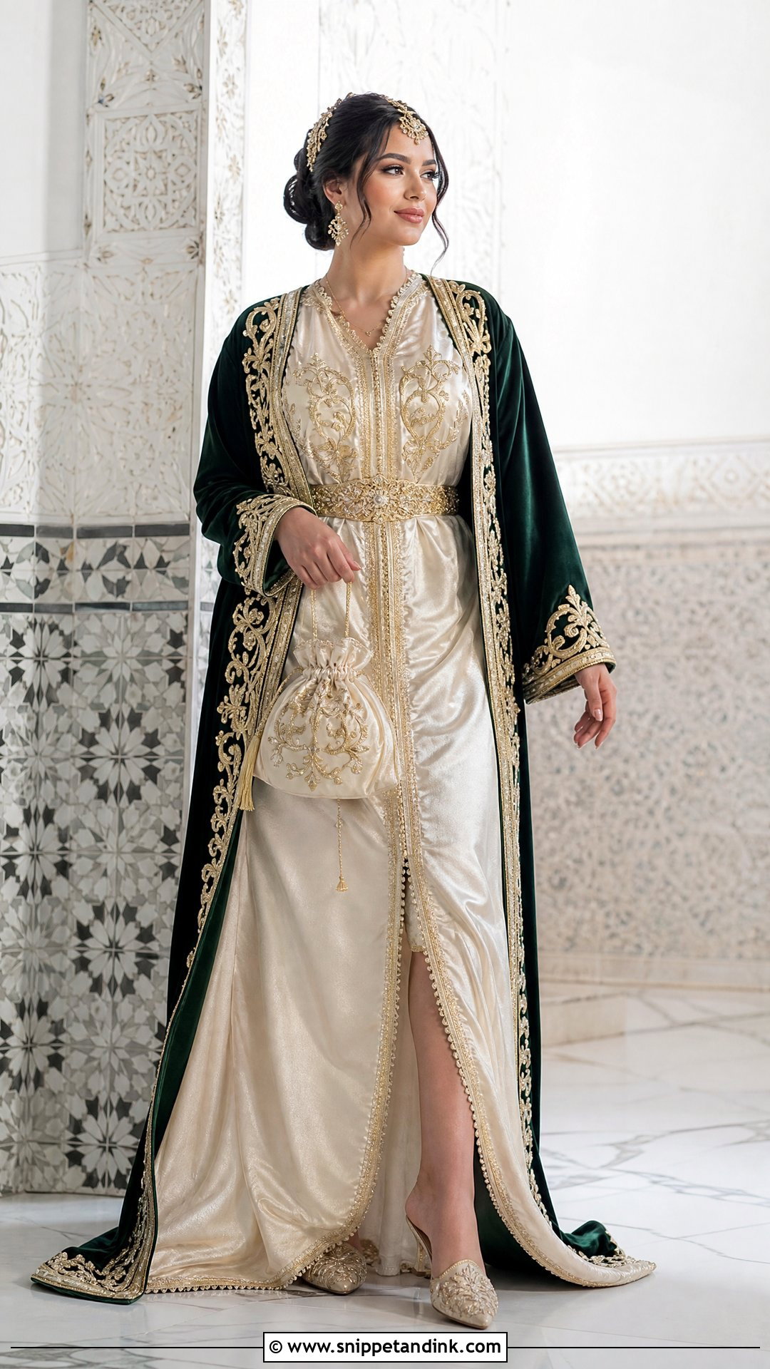 Frimla With Badroune Wedding Dress - Snippet and Ink - 25 Algerian Wedding Dress Ideas