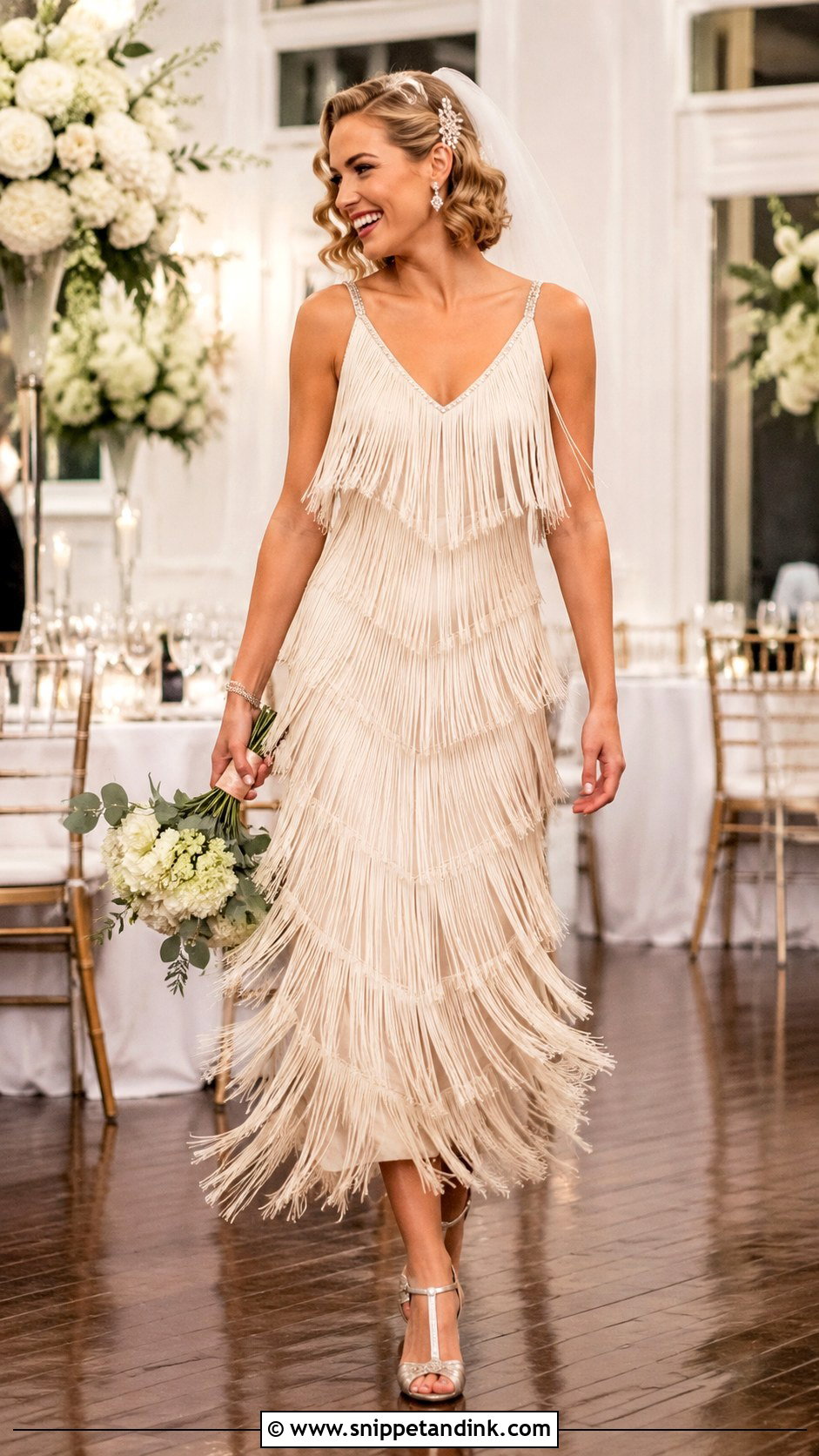 Fringe Flapper 1920s Wedding Dress - Snippet and Ink - 20 1920s Inspired Wedding Dress Ideas