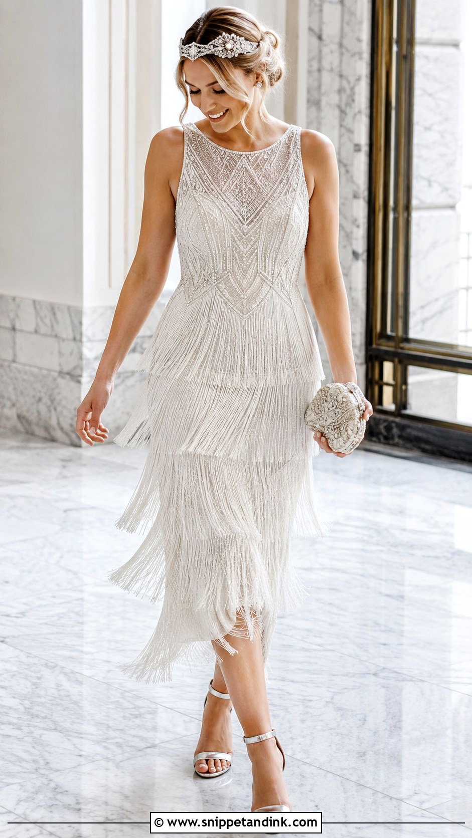 Fringe Flapper Wedding Dress - Snippet and Ink - 20 Roaring 20s Wedding Dress Ideas