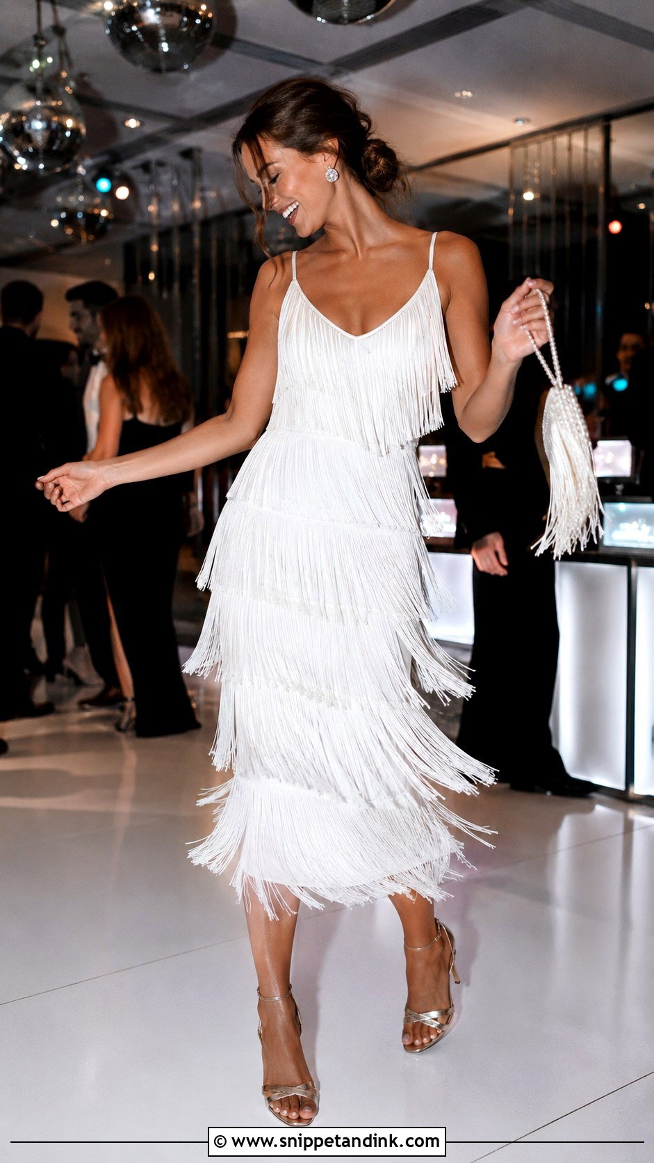 Fringe Midi Bridal After Party Outfit - Snippet and Ink - 20 Bridal After Party Outfit Ideas