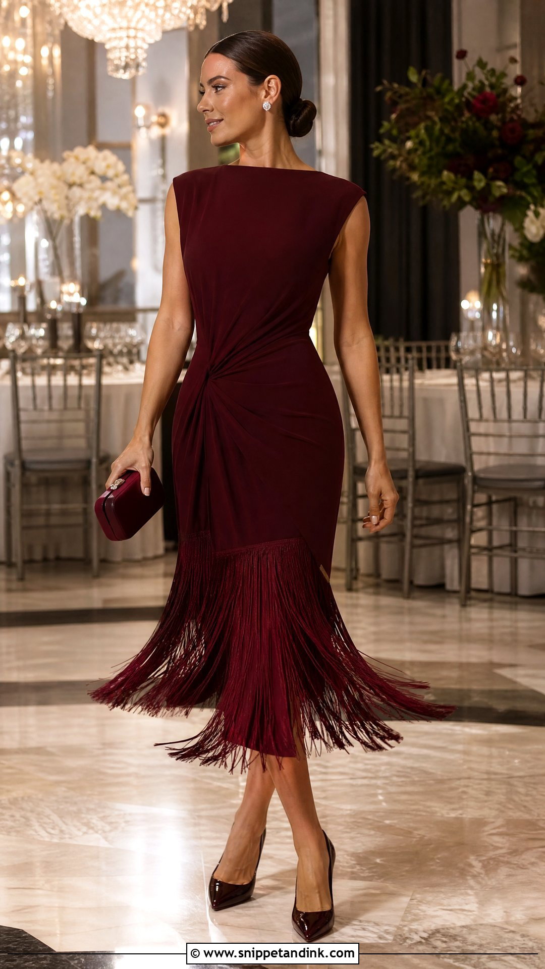 Fringe Midi Dress Vegas Wedding Outfit - Snippet and Ink - 20 Vegas Wedding Outfit Ideas