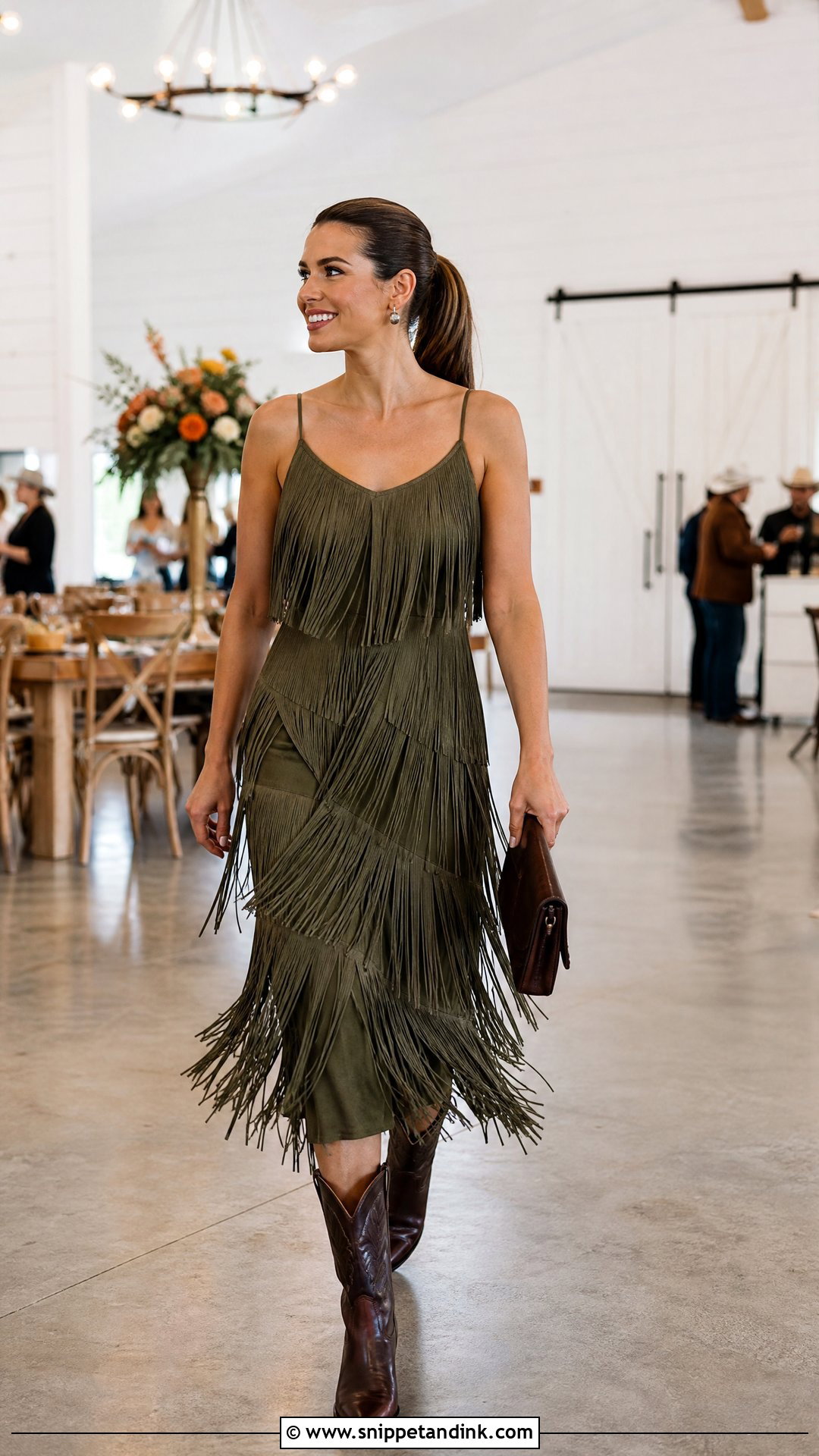 Fringe Midi Dress for Western Wedding - Snippet and Ink - 20 Western Dresses for Wedding