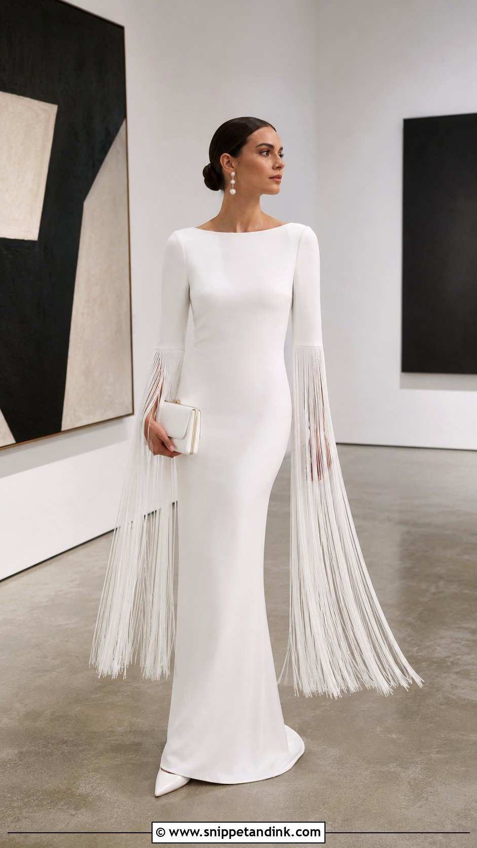Fringe Sleeve Wedding Dress - Snippet and Ink - 20 Fringe Wedding Dress Ideas