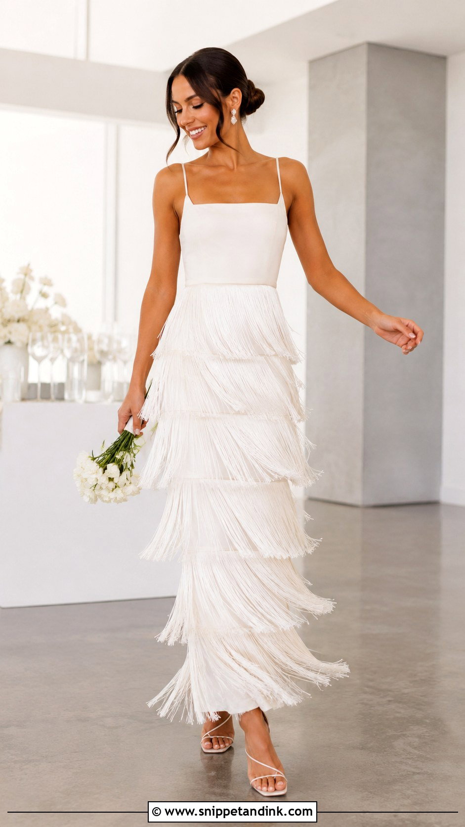 Fringe Wedding Dress - Snippet and Ink - 25 Textured Wedding Dress Ideas
