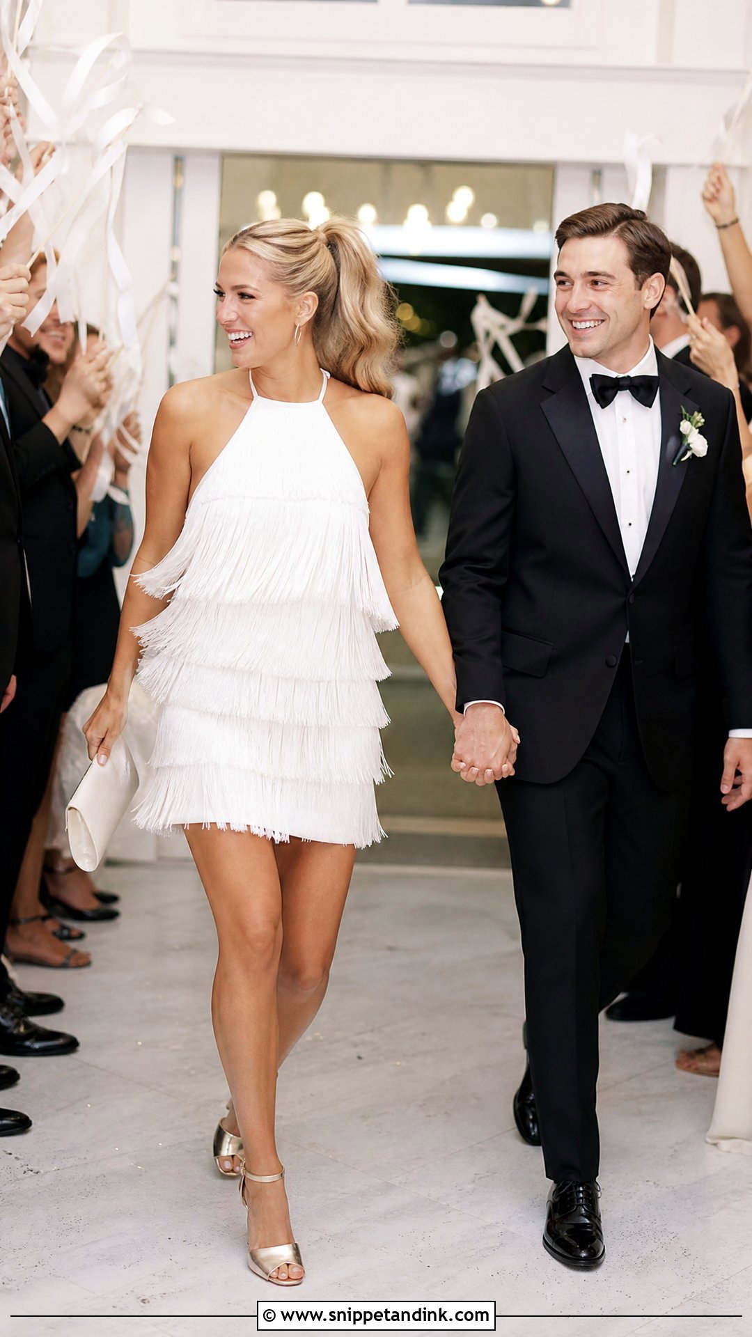 Fringe Wedding Exit Dress - Snippet and Ink - 20 Wedding Exit Outfit Ideas