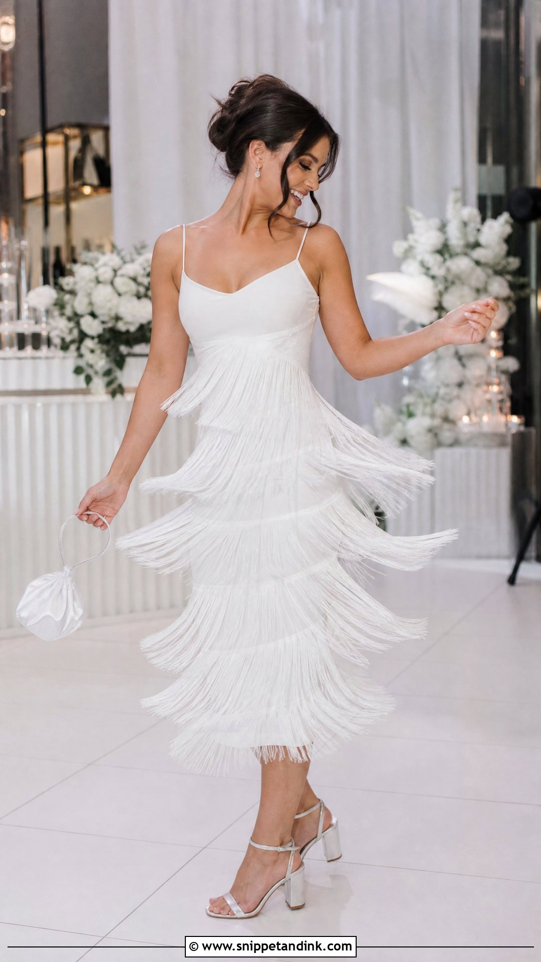 Fringe Wedding Reception Dress - Snippet and Ink - 20 Wedding Dress Dance Ideas