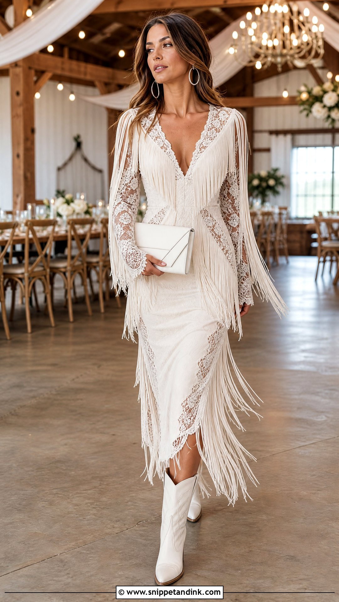 Fringe Western Wedding Dress - Snippet and Ink - 20 Western Wedding Dress Ideas