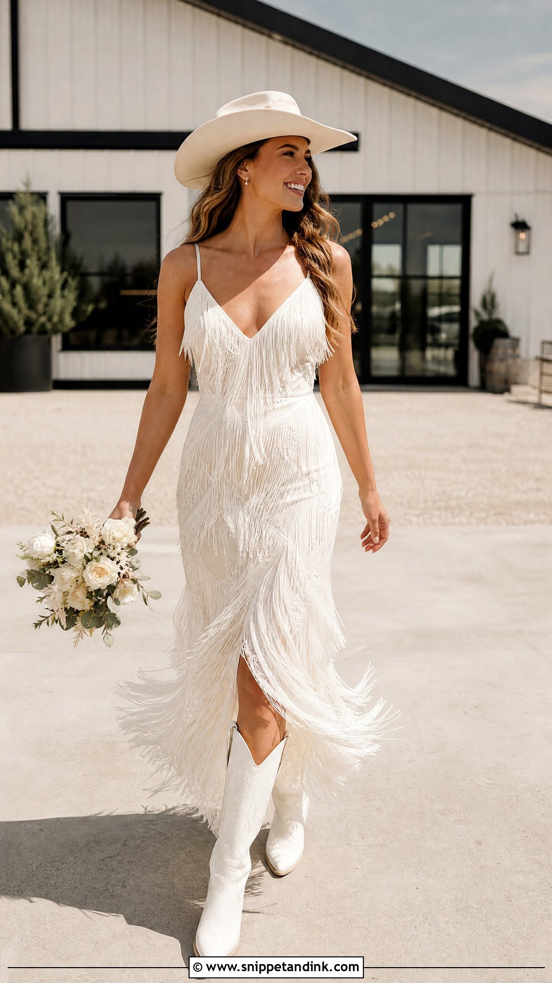 Fringe Western Wedding Dress - Snippet and Ink - 20 Western Style Wedding Dresses