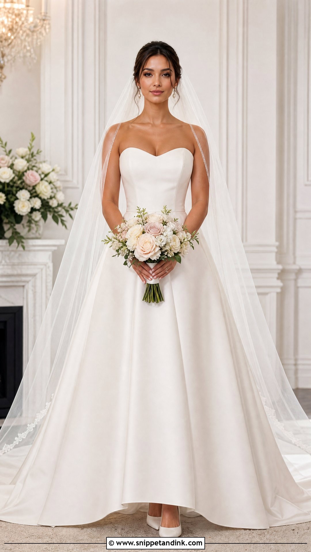Front Facing Wedding Dress Pose - Snippet and Ink - 20 Wedding Dress Poses Ideas