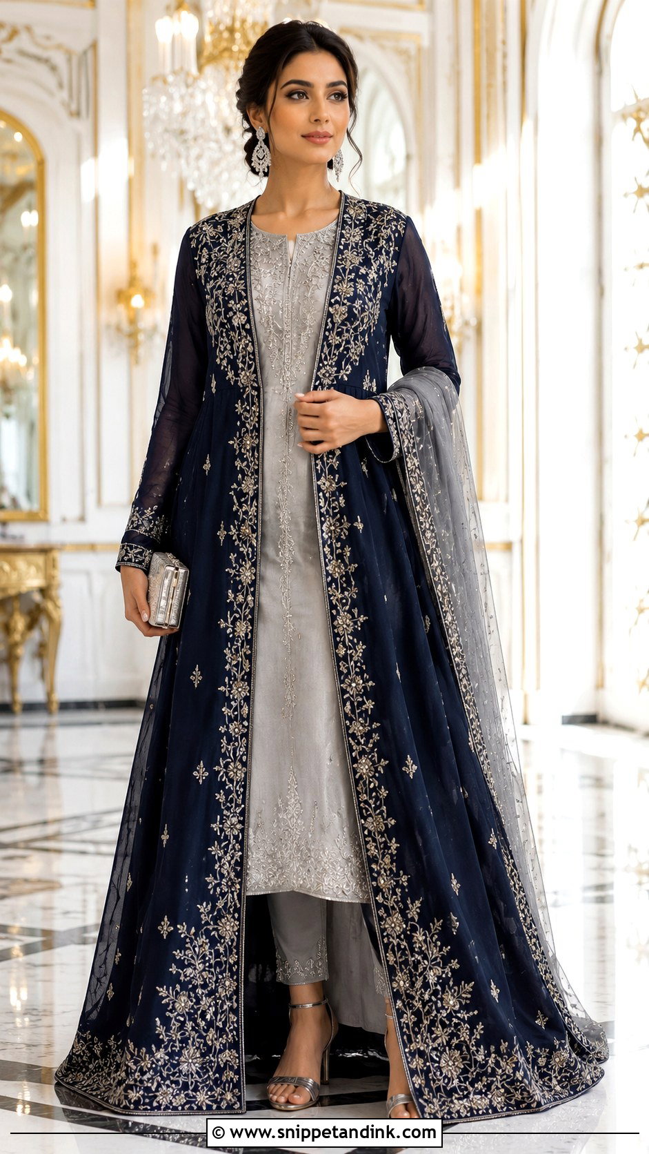 Front Open Long Frock for Wedding - Snippet and Ink - 20 Long Frock for Wedding Ideas
