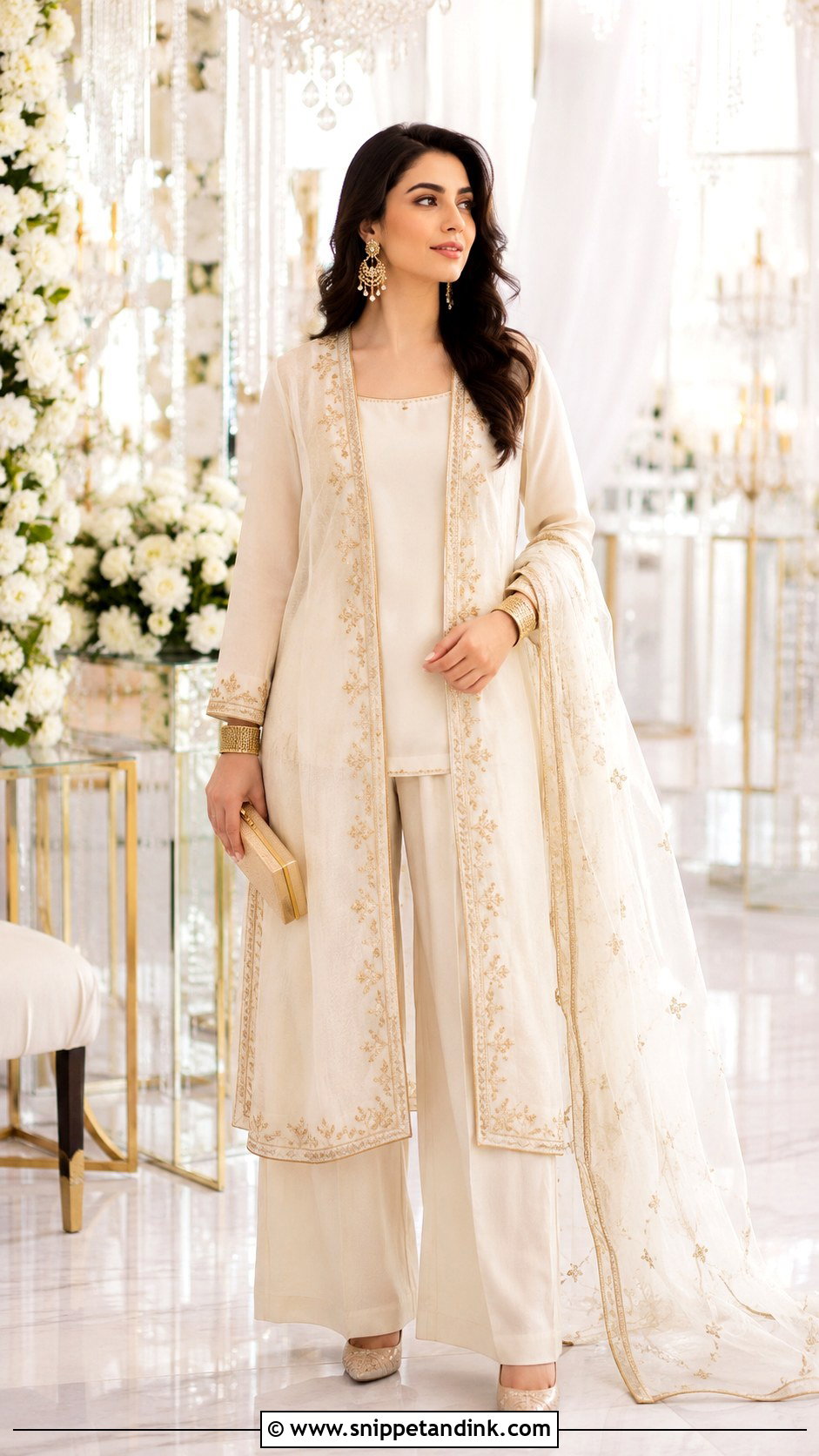 Front Open Long Shirt With Trousers - Snippet and Ink - 20 Long Shirts for Wedding Ideas