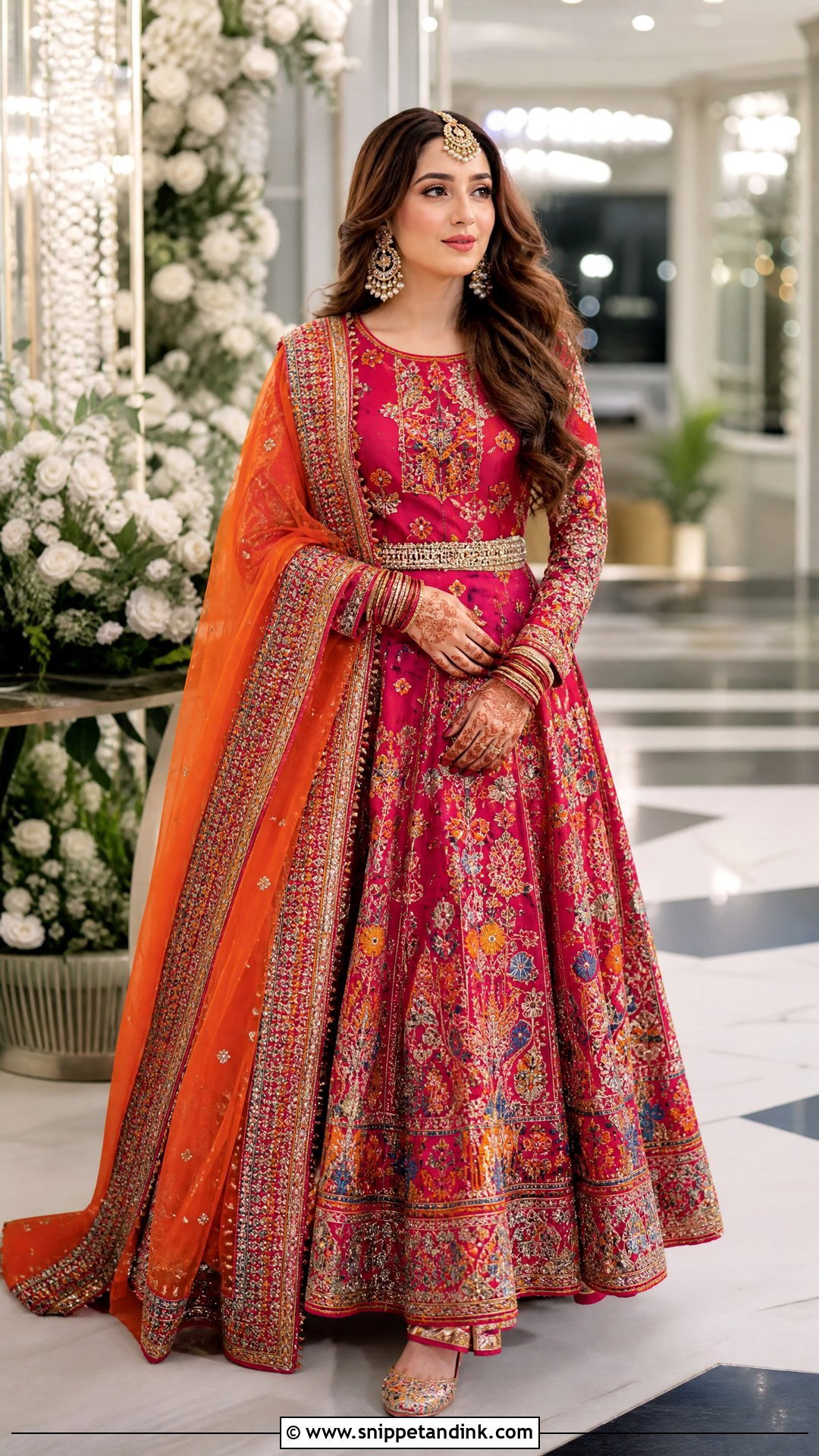 Fuchsia Mehndi Bridal Lehenga - Snippet and Ink - 20 Pakistani Mehndi Bridal Wear Ideas