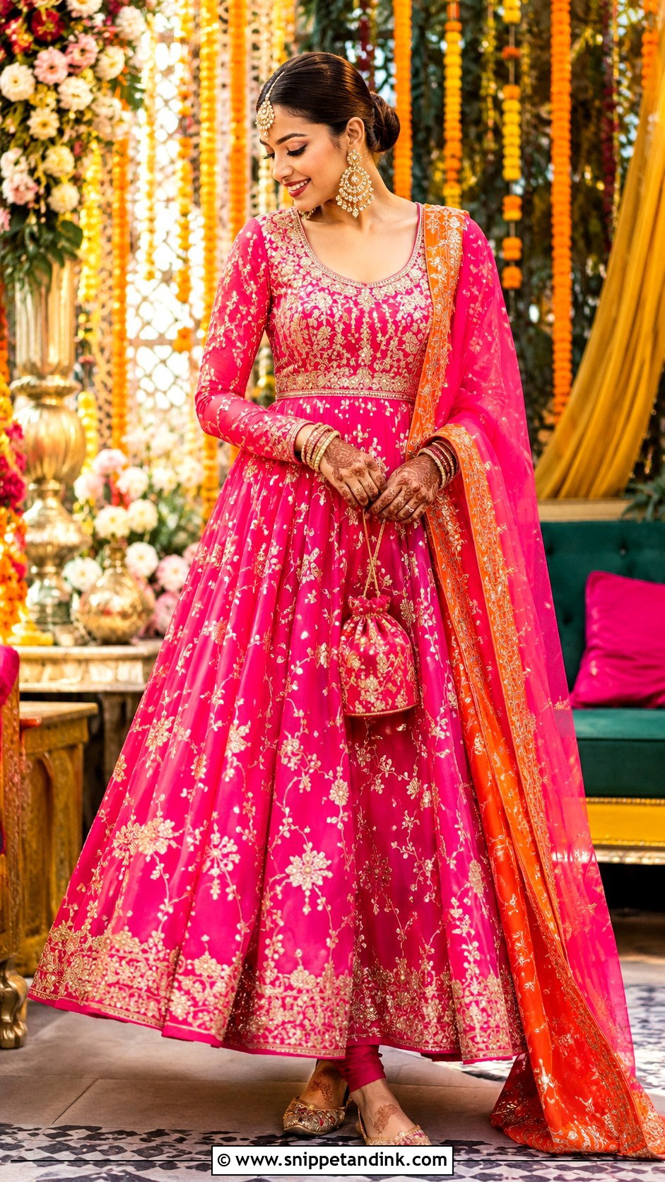 Fuchsia Pink Bridal Anarkali Suit - Snippet and Ink - 20 Bridal Anarkali Suits Brides