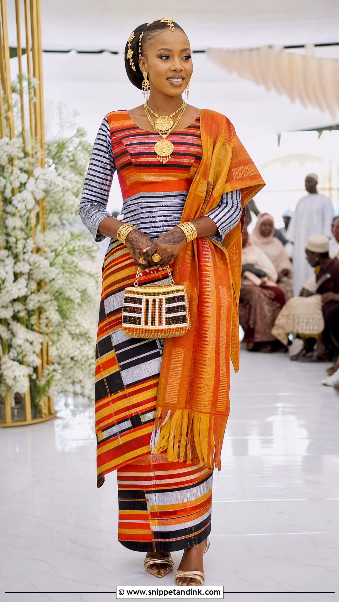 Fulani Bride Mudukare Wrapper Outfit - Snippet and Ink - 20 Nigeria Bride Traditional Dress Ideas