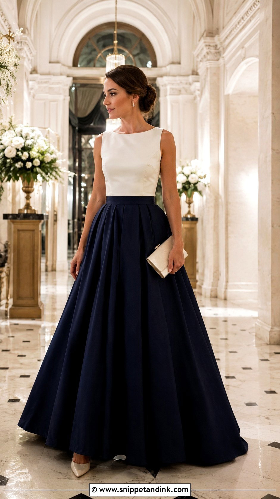 Full Ball Skirt And Simple Top Wedding Outfit - Snippet and Ink - 25 Wedding Skirt and Top Ideas