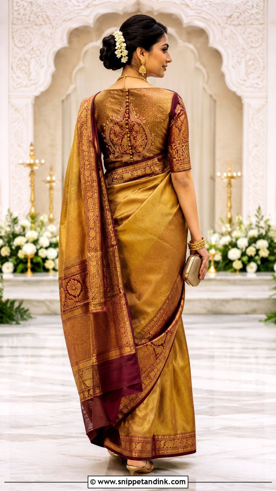 Full Coverage Bridal Blouse Back - Snippet and Ink - 20 Bridal Blouse Back Designs