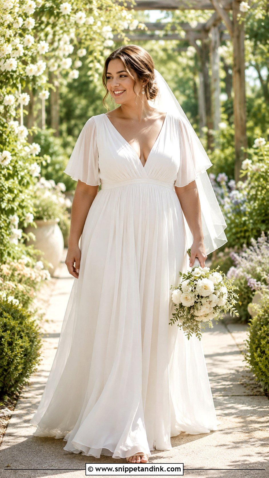 Full Figure Chiffon Wedding Dress - Snippet and Ink - 25 Full Figure Wedding Dress Ideas