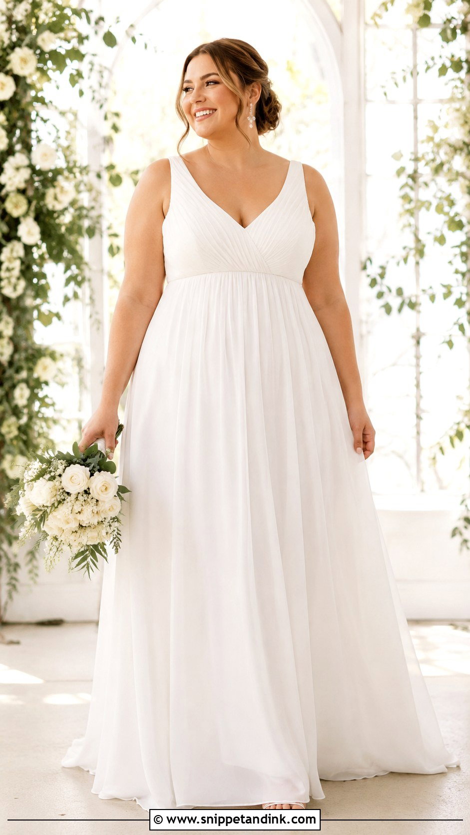 Full Figure Empire Waist Wedding Dress - Snippet and Ink - 25 Full Figure Wedding Dress Ideas