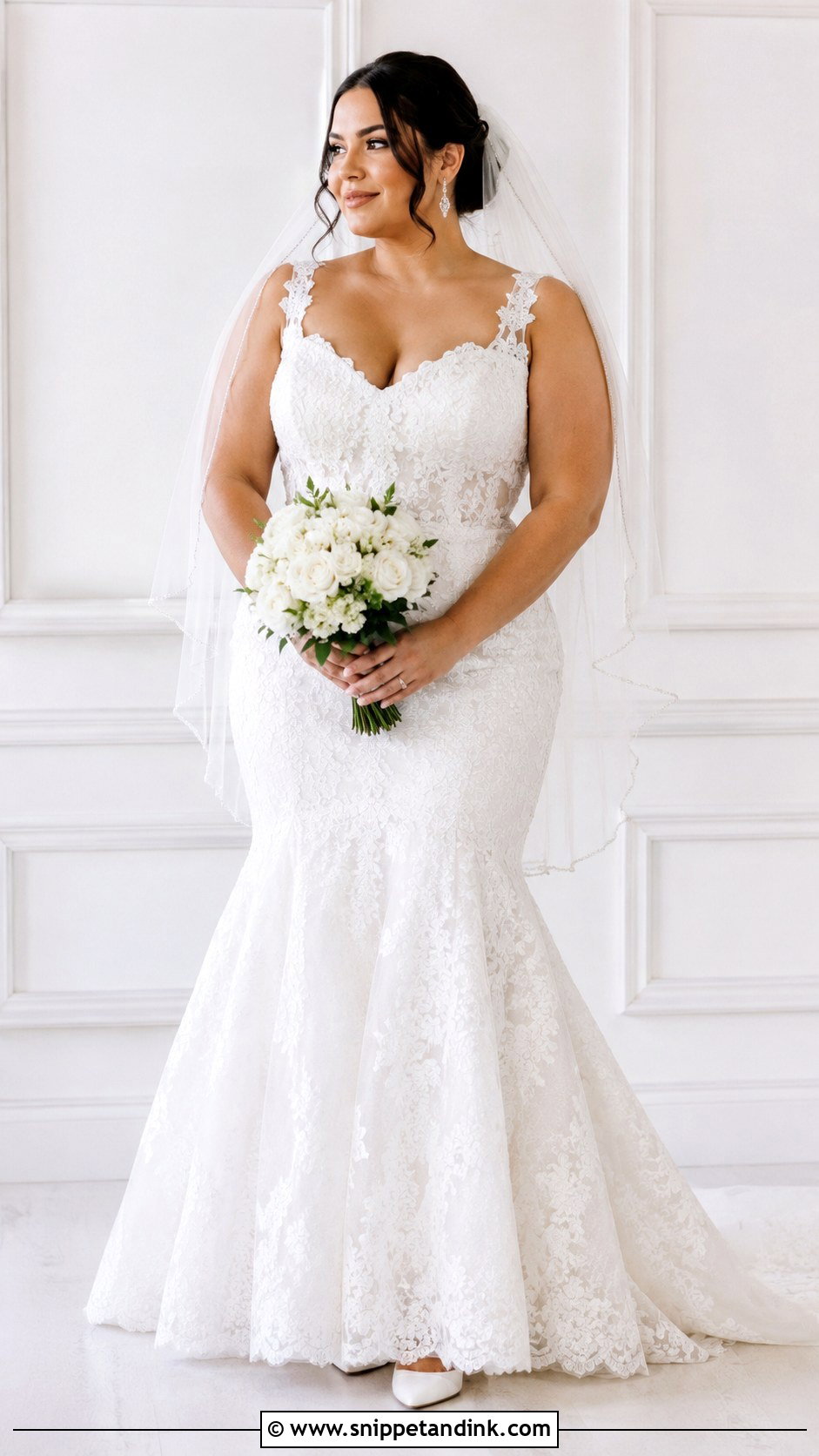 Full Figure Fit And Flare Wedding Dress - Snippet and Ink - 25 Full Figure Wedding Dress Ideas