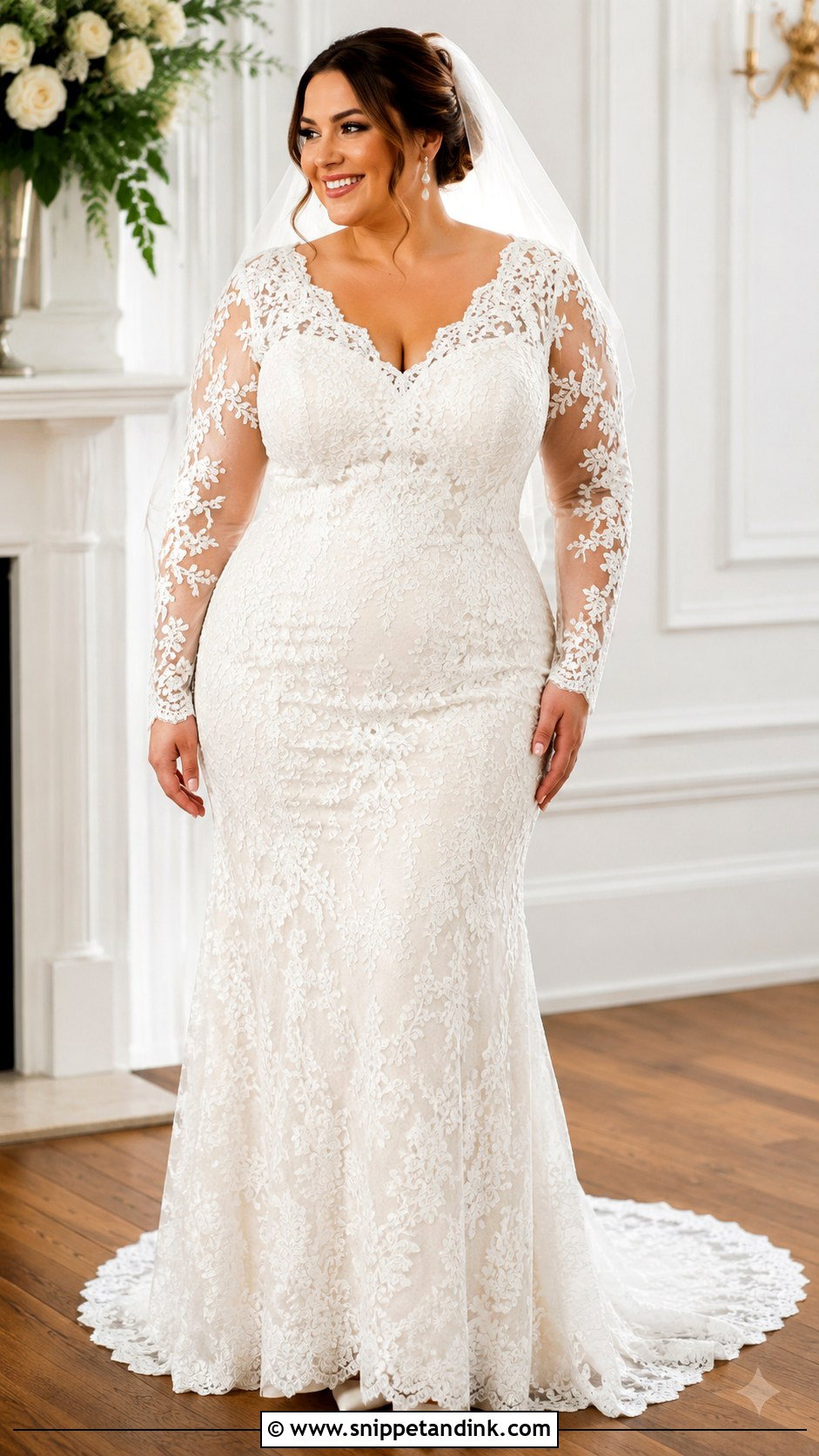 Full Figure Lace Wedding Dress - Snippet and Ink - 25 Full Figure Wedding Dress Ideas