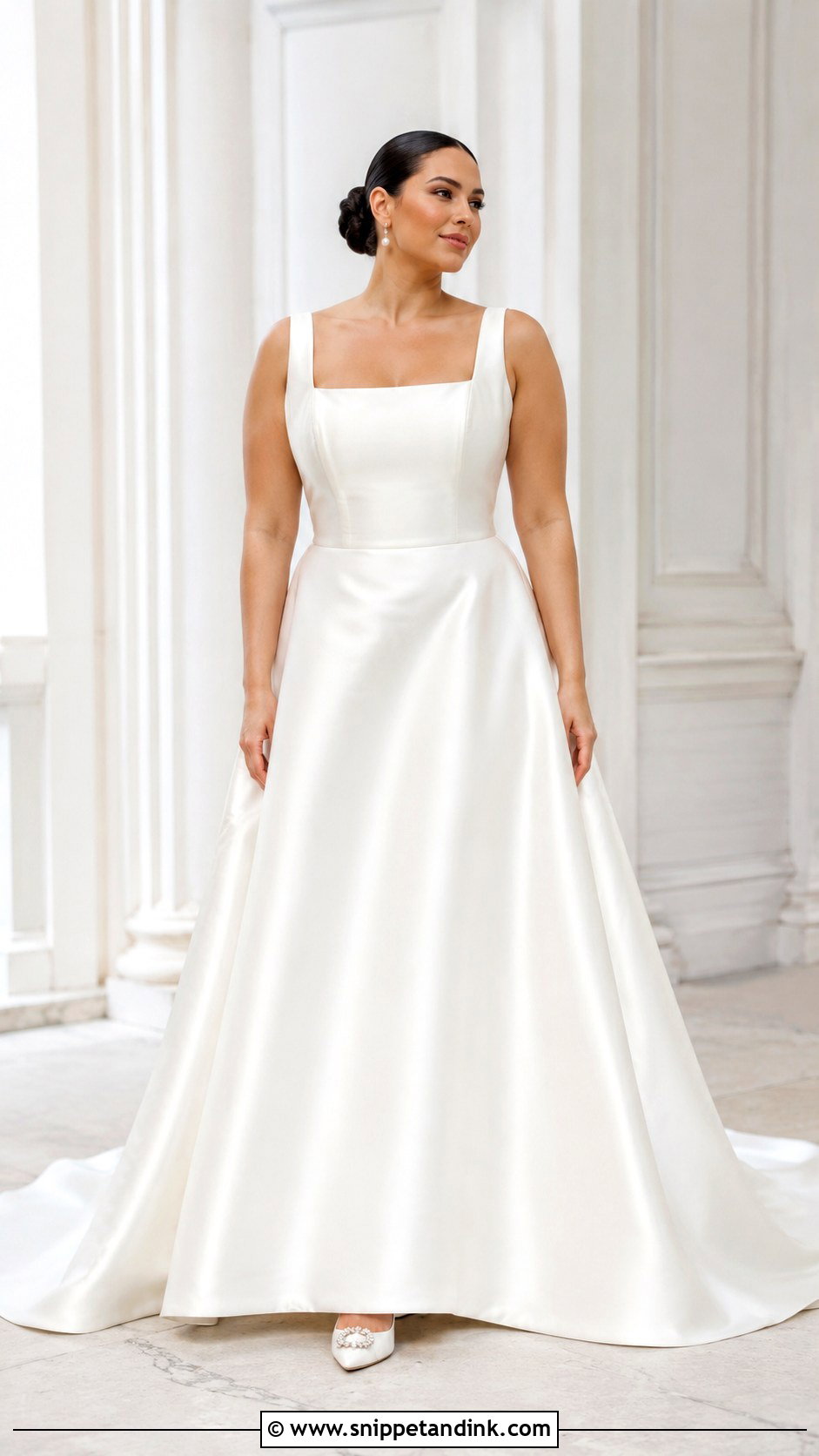 Full Figure Satin Wedding Dress - Snippet and Ink - 25 Full Figure Wedding Dress Ideas