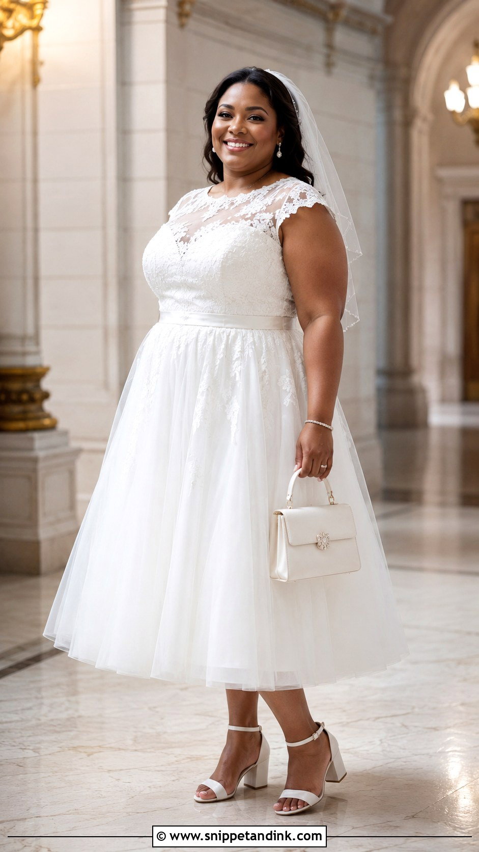 Full Figure Tea Length Wedding Dress - Snippet and Ink - 25 Full Figure Wedding Dress Ideas