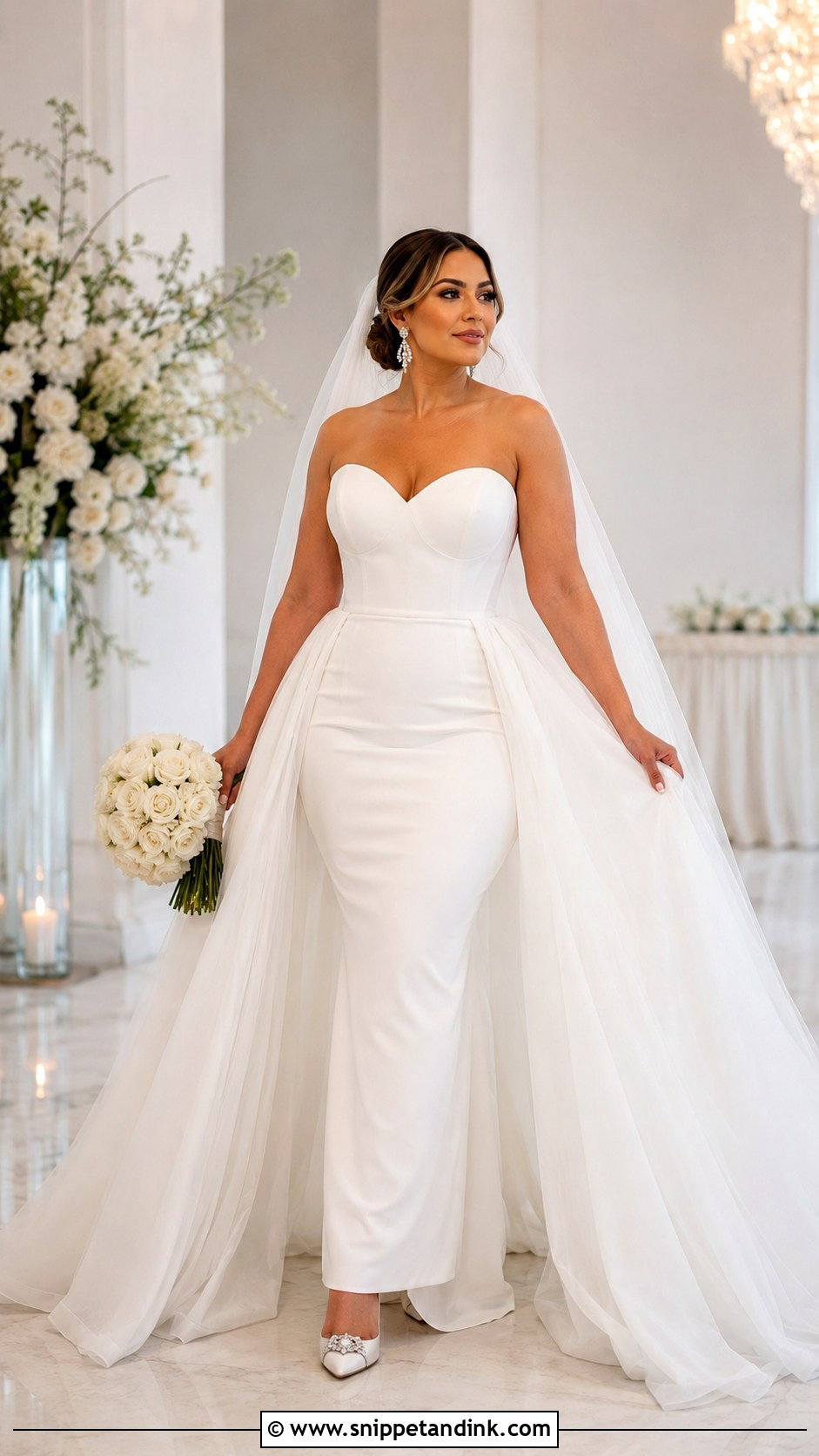 Full Figure Wedding Dress With Overskirt - Snippet and Ink - 25 Full Figure Wedding Dress Ideas