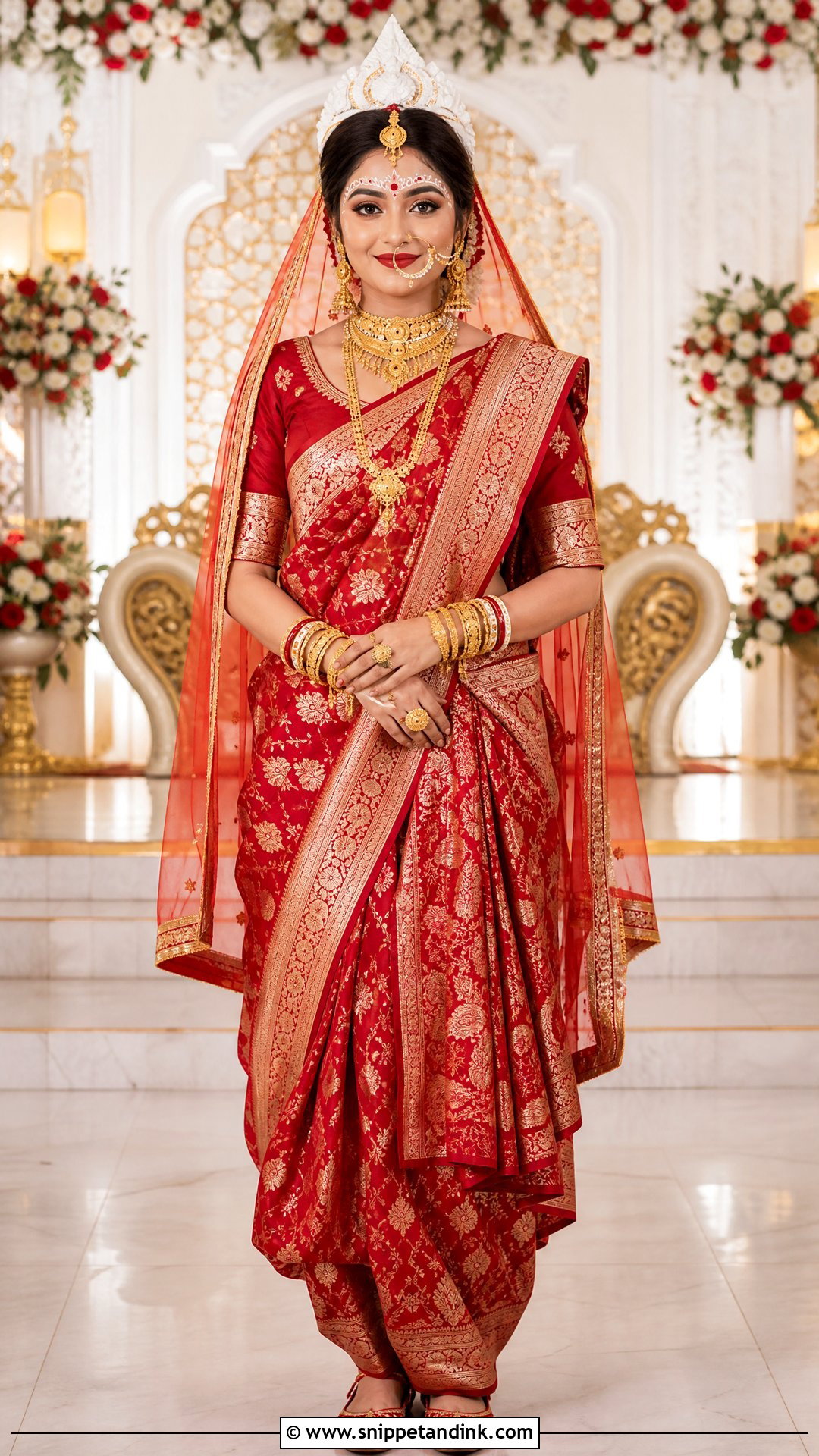 Full Forehead Bridal Kolka Design - Snippet and Ink - 25 Bridal Kolka Design Ideas