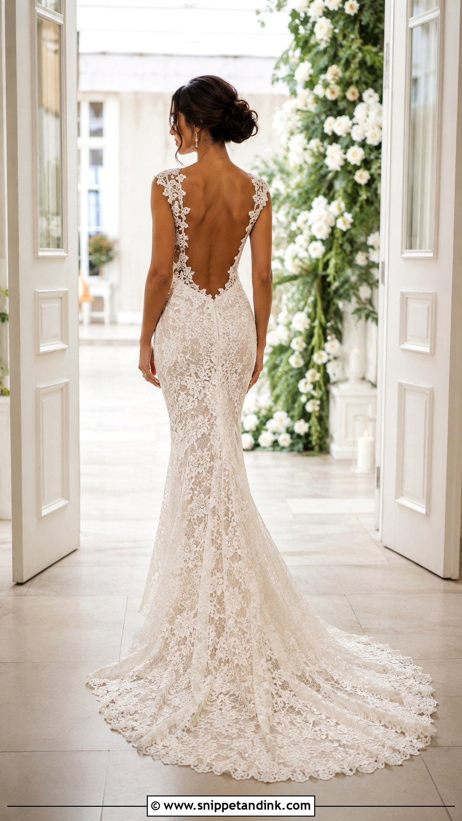 Full Lace Backless Wedding Dress - Snippet and Ink - 25 Full Lace Wedding Dresses