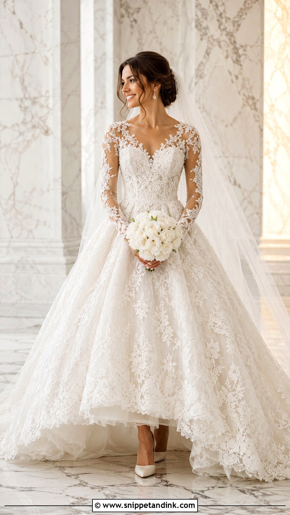 Full Lace Ball Gown Wedding Dress - Snippet and Ink - 25 Full Lace Wedding Dresses