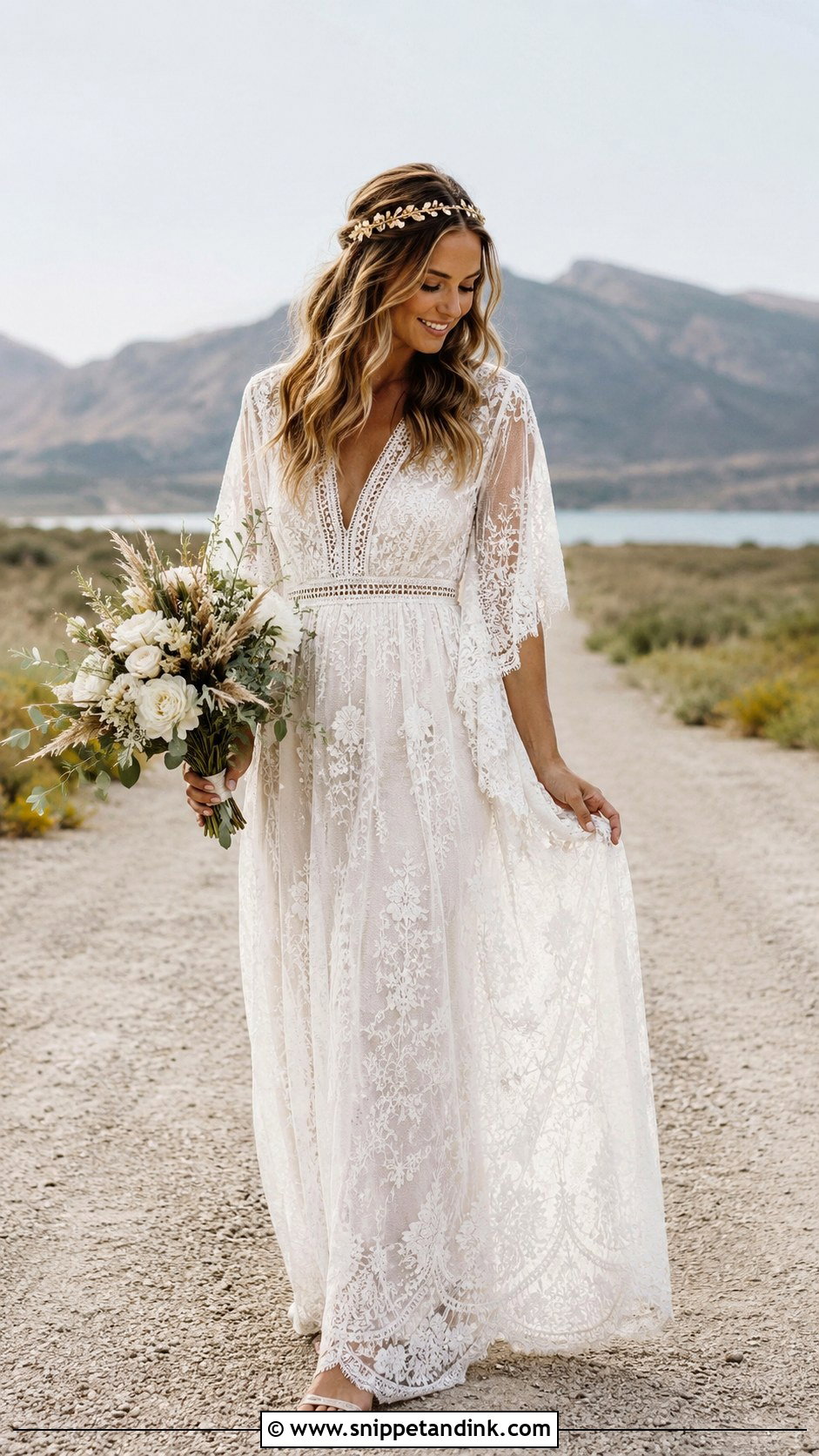 Full Lace Boho Wedding Dress - Snippet and Ink - 25 Full Lace Wedding Dresses