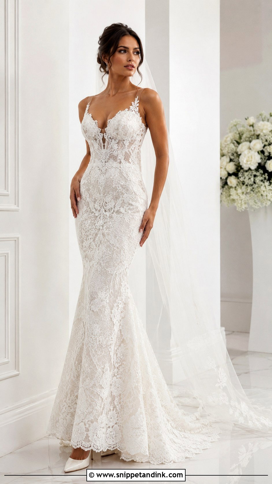 Full Lace Mermaid Wedding Dress - Snippet and Ink - 25 Full Lace Wedding Dresses