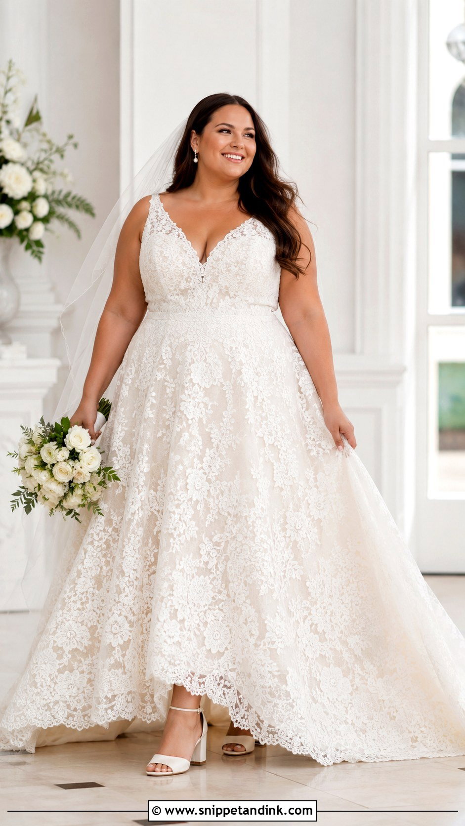 Full Lace Plus Size Wedding Dress - Snippet and Ink - 25 Full Lace Wedding Dresses