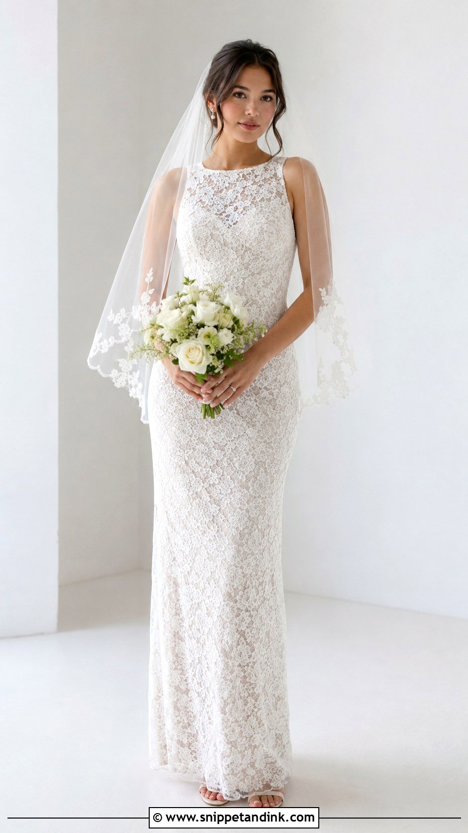 Full Lace Sheath Wedding Dress - Snippet and Ink - 25 Full Lace Wedding Dresses