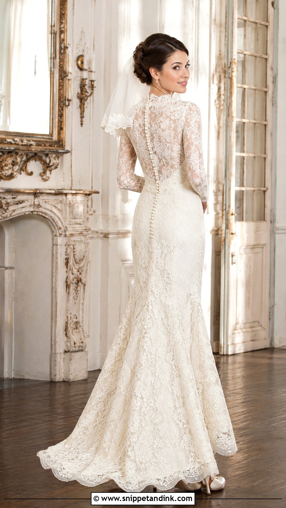 Full Lace Vintage Wedding Dress - Snippet and Ink - 25 Full Lace Wedding Dresses