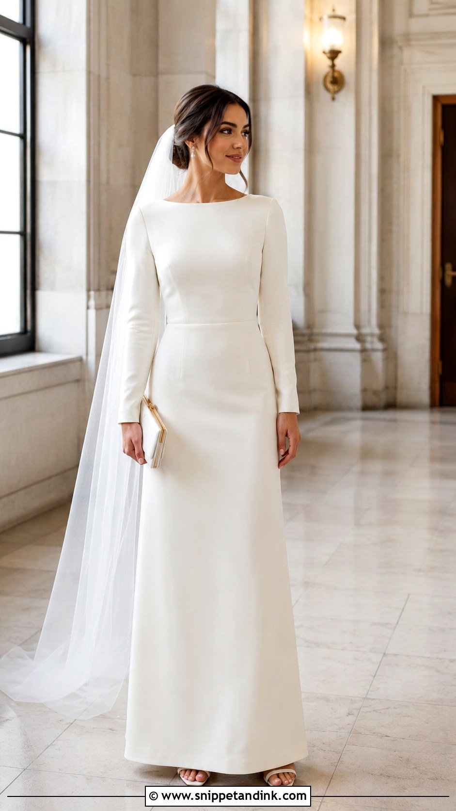 Full Length Simple Dress Register Marriage Outfit - Snippet and Ink - 25 Register Marriage Outfit Ideas