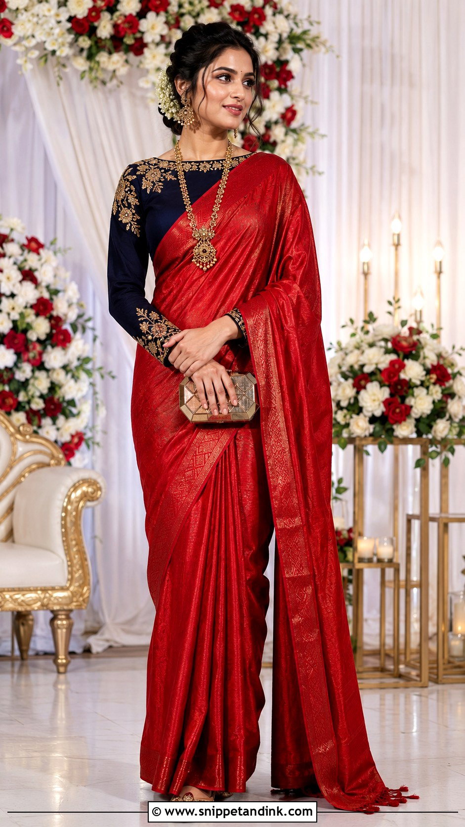 Full Sleeve Bridal Blouse - Snippet and Ink - 20 Brides Wedding Blouse Designs
