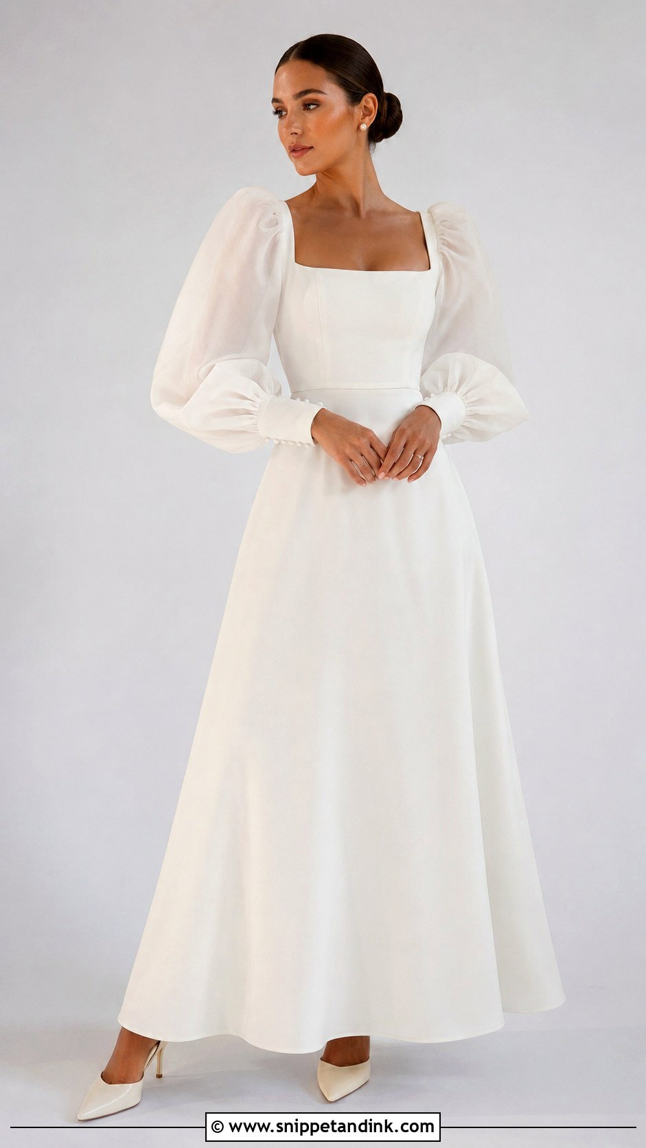 Full Sleeve Puff Sleeve Wedding Dress - Snippet and Ink - 25 Full Sleeve Wedding Dress Ideas