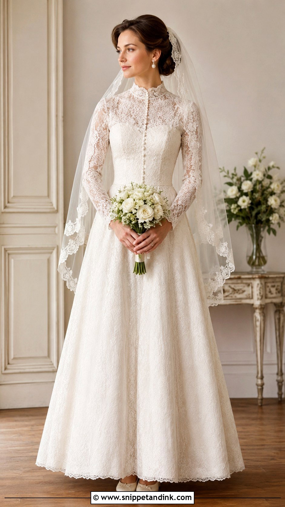 Full Sleeve Vintage Wedding Dress - Snippet and Ink - 25 Full Sleeve Wedding Dress Ideas