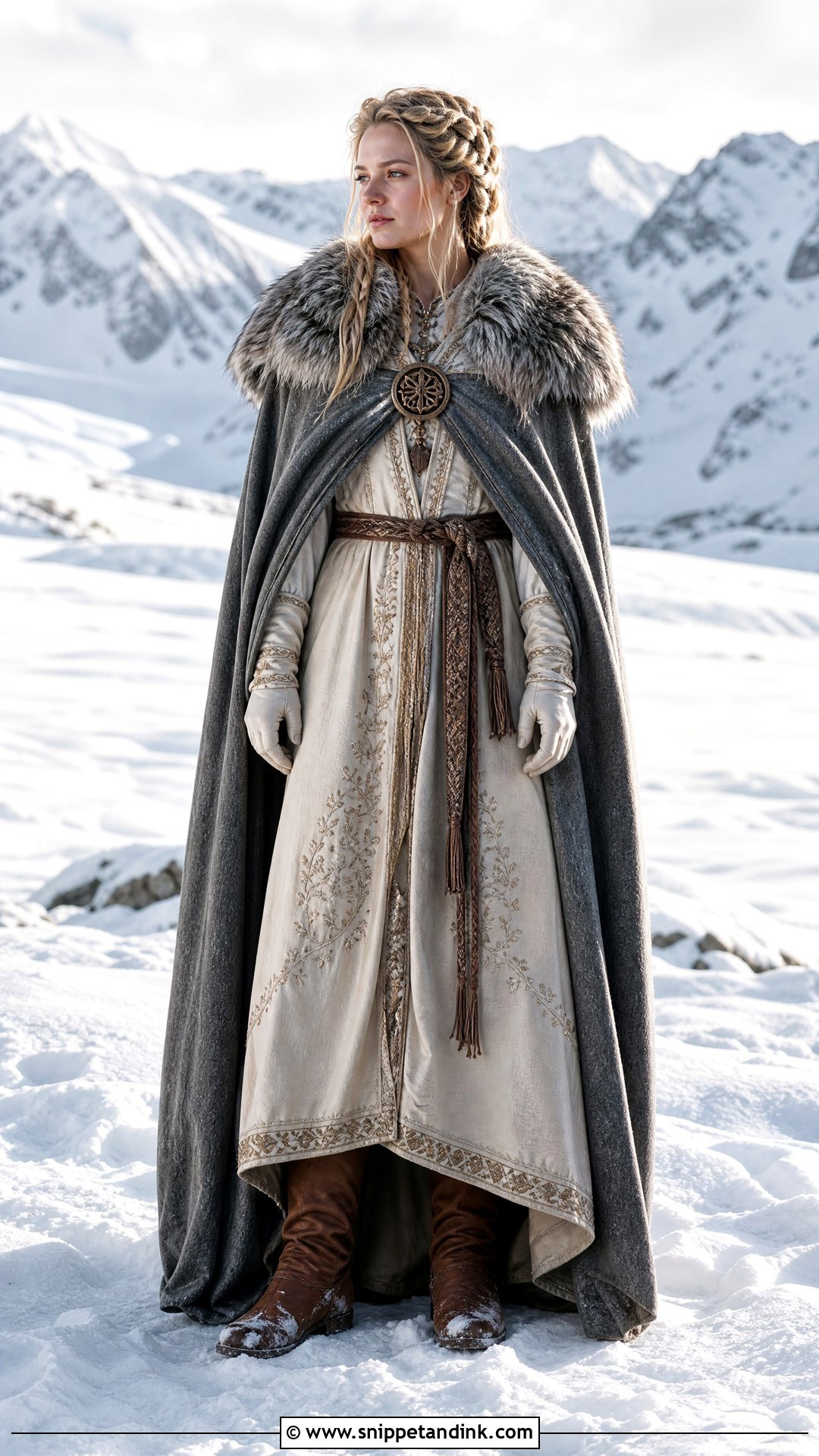 Fur Cloak Norse Wedding Dress - Snippet and Ink - 20 Norse Wedding Dress Ideas