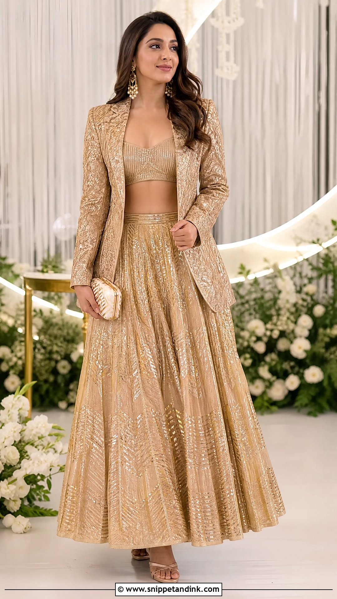 Fusion Blazer Lehenga DJ Night Outfit - Snippet and Ink - 25 Dj Night Outfits for Indian Wedding