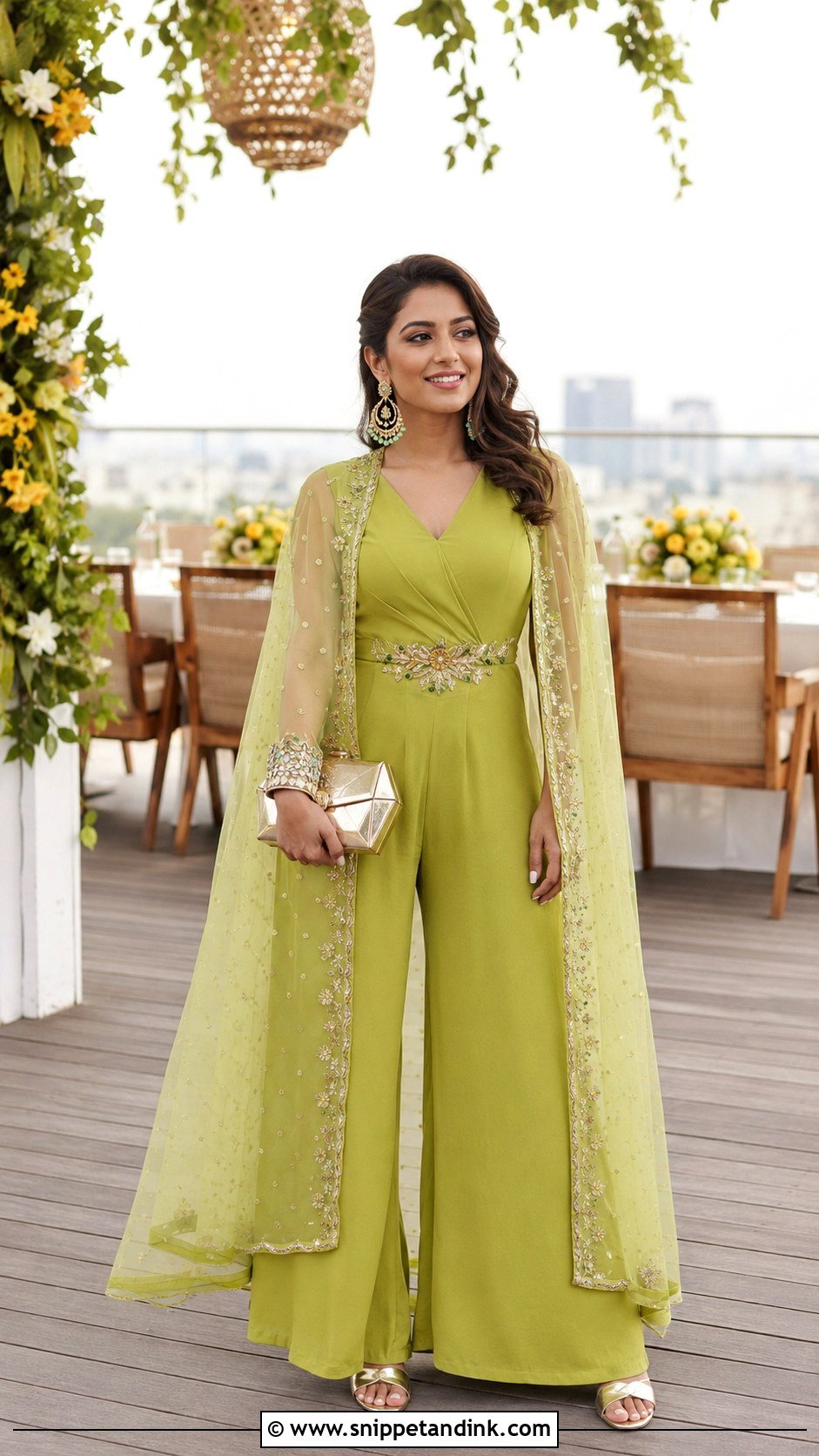 Fusion Jumpsuit Mehendi Dress - Snippet and Ink - 20 Dress for Mehendi Ideas